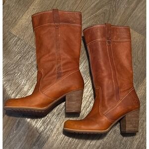 Timberland Rudston Leather Pull On Western Boots 19677 Waterproof Women's Sz 10